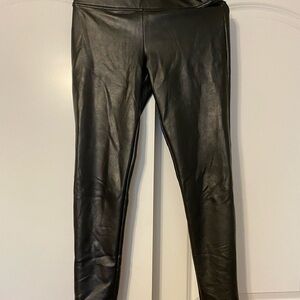 Vince Camuto Black Faux Leather Skinny Crop Leggings Sz Small
